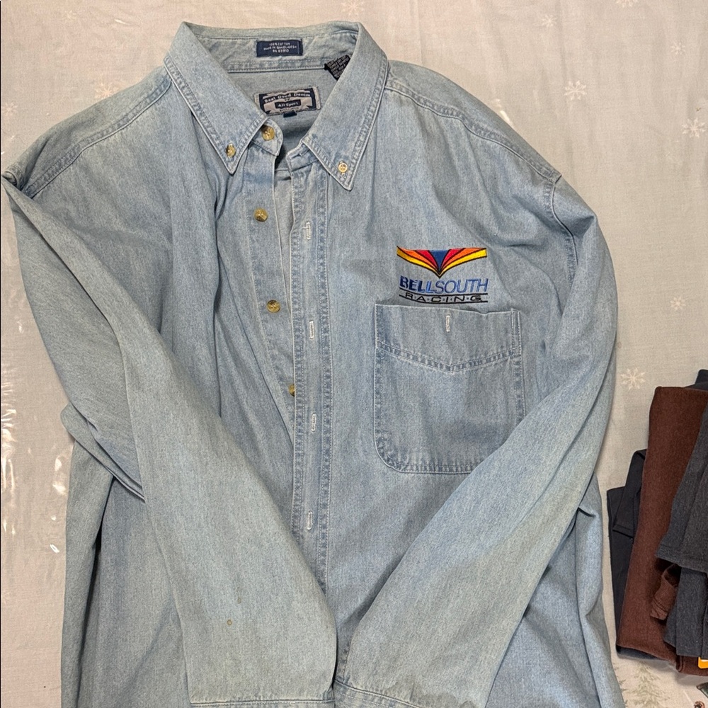 Classic Light Blue Denim Shirt NASCAR